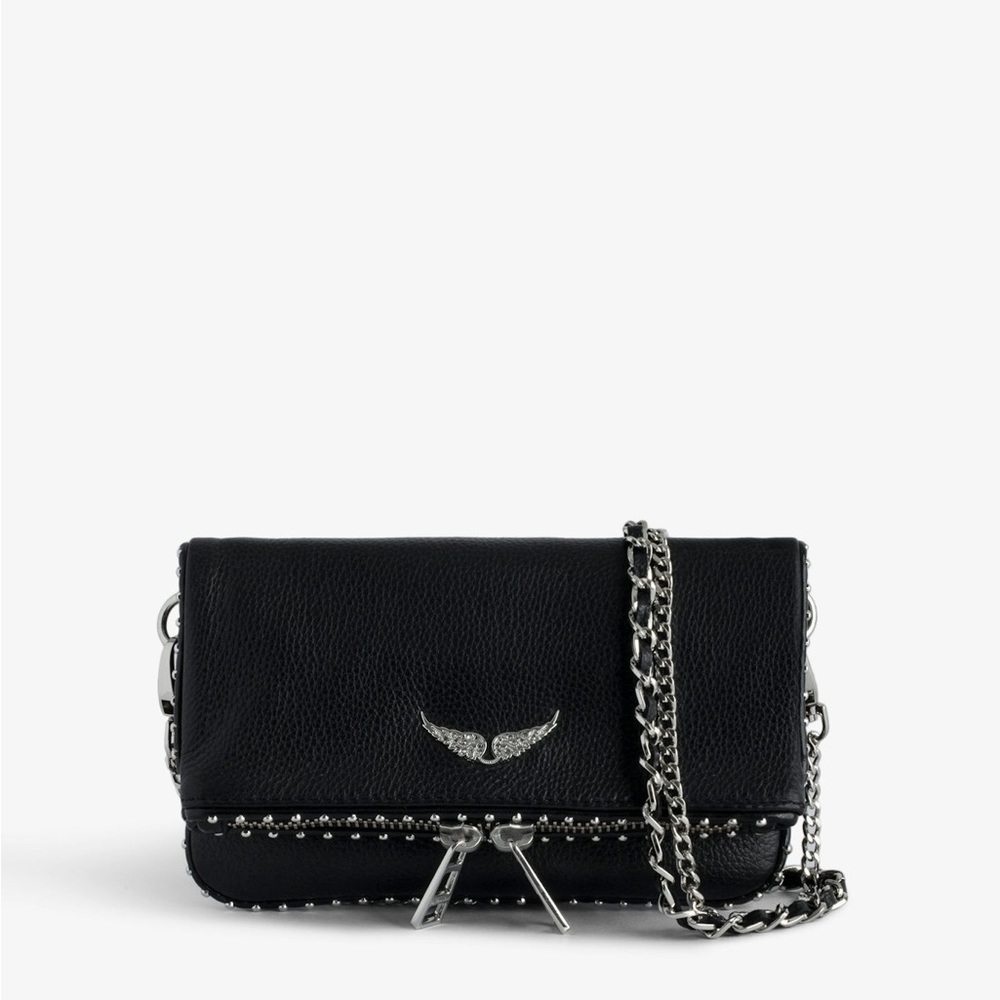 Black Leather Chain Bag